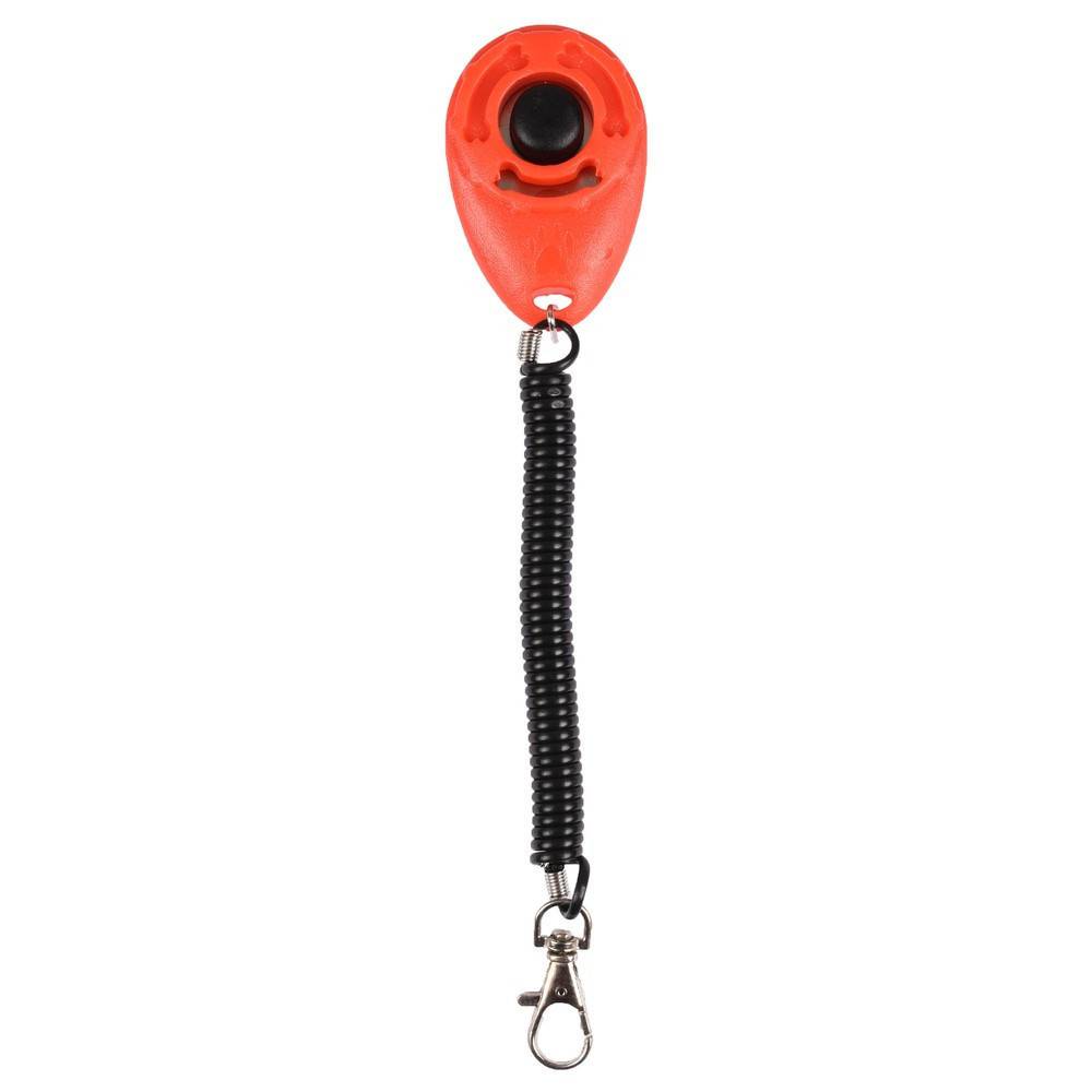 Flamingo - Clicker de dressage pour chien Klix avec câble et mousqueton - Flamingo - Image 1