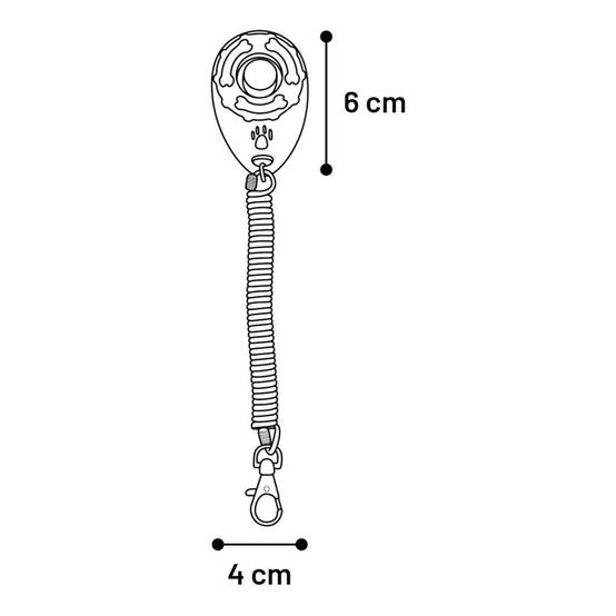 Flamingo - Clicker de dressage pour chien Klix avec câble et mousqueton - Flamingo - Image 6
