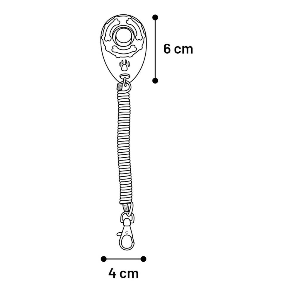Flamingo - Clicker de dressage pour chien Klix avec câble et mousqueton - Flamingo - Image 6