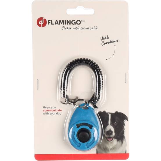 Flamingo - Clicker de dressage pour chien Klix avec câble et mousqueton - Flamingo - Image 8