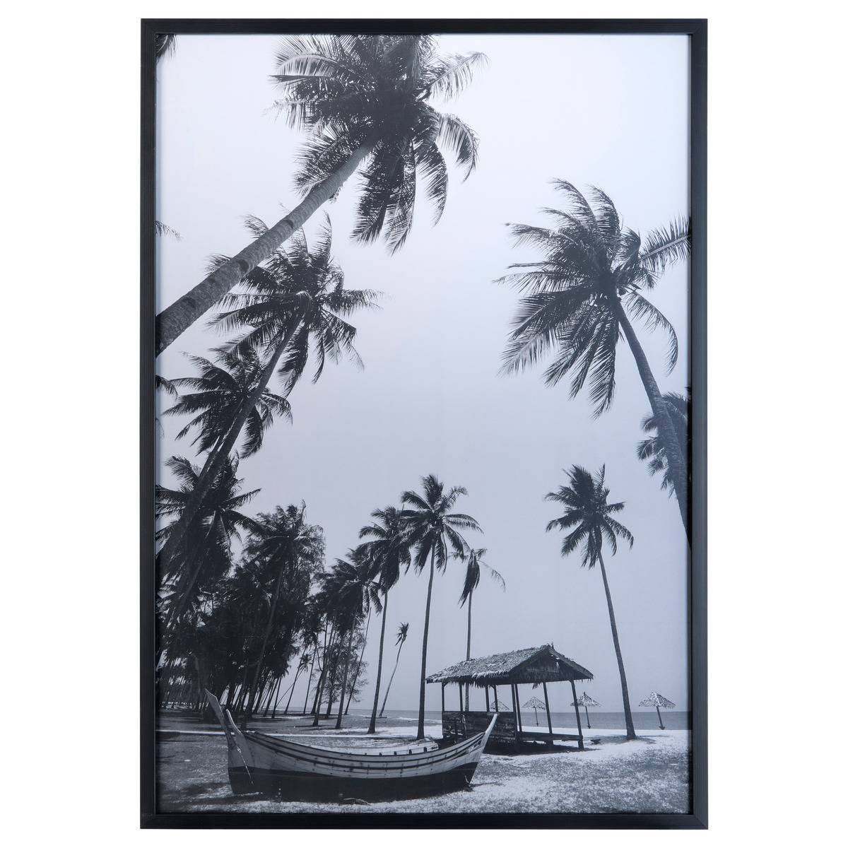 Atmosphera - Affiche encadrée Ayu noir et blanc 70x100cm - Atmosphera Créateur d'intérieur - Image 2