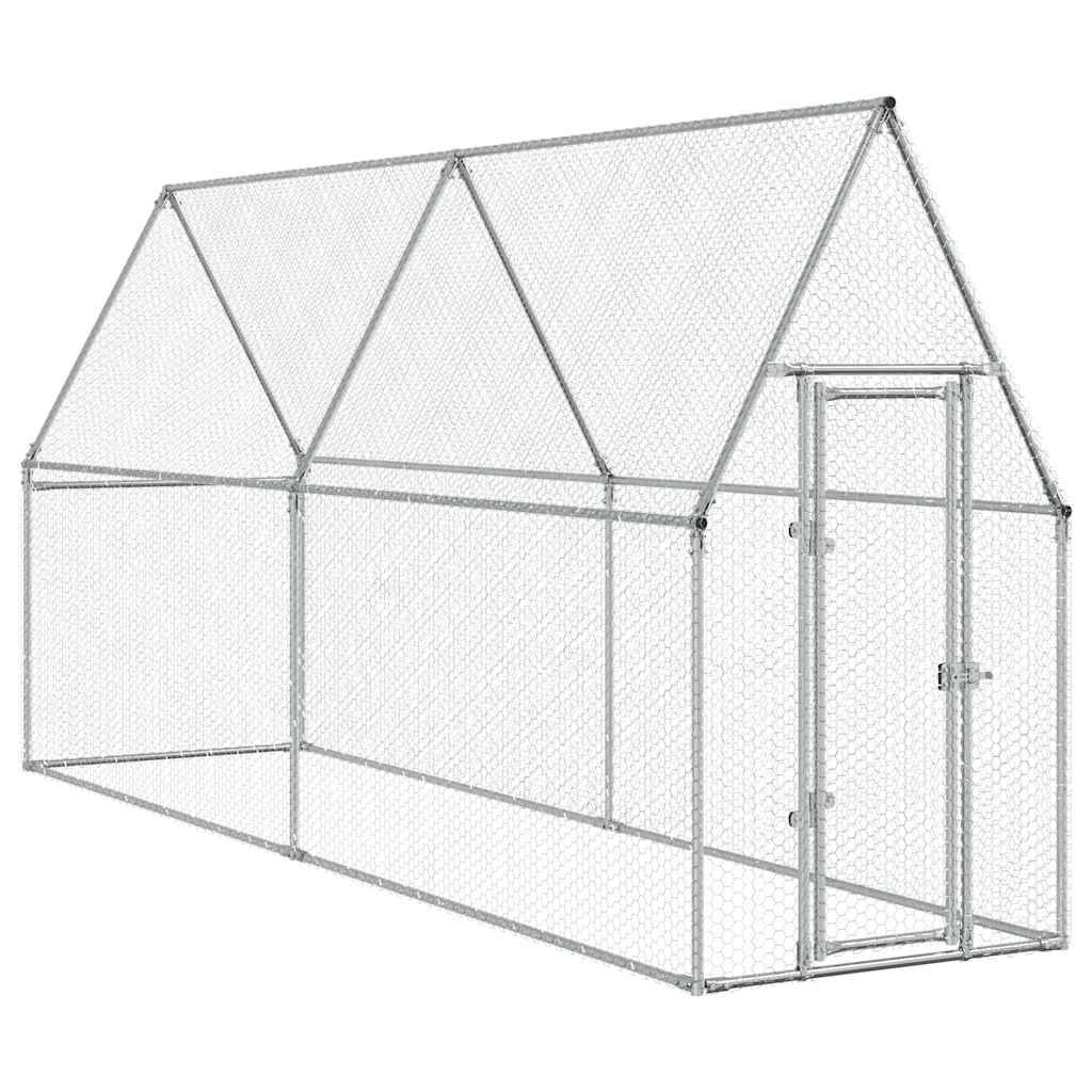 Vidaxl - Cage pour poules argenté 400x100x190 cm acier galvanisé vidaXL 172551 - Image 2