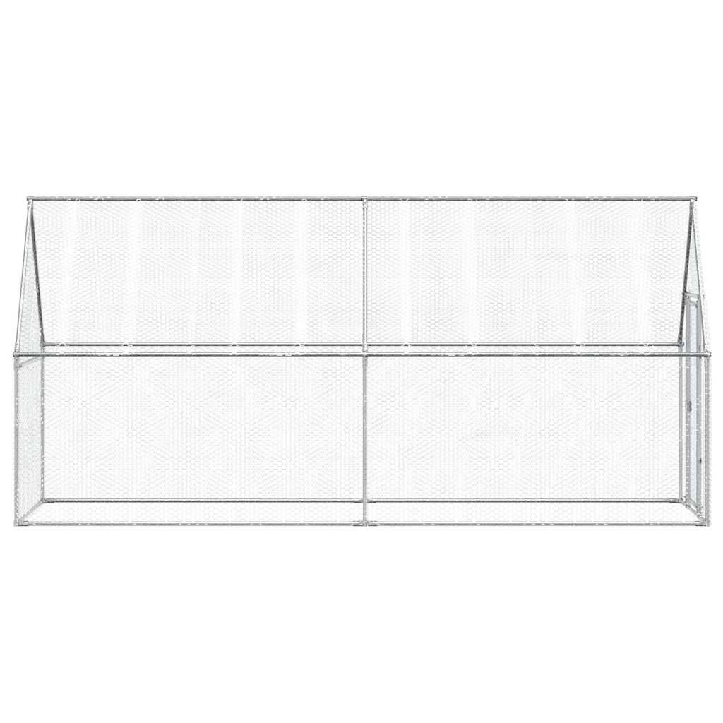 Vidaxl - Cage pour poules argenté 400x100x190 cm acier galvanisé vidaXL 172551 - Image 8