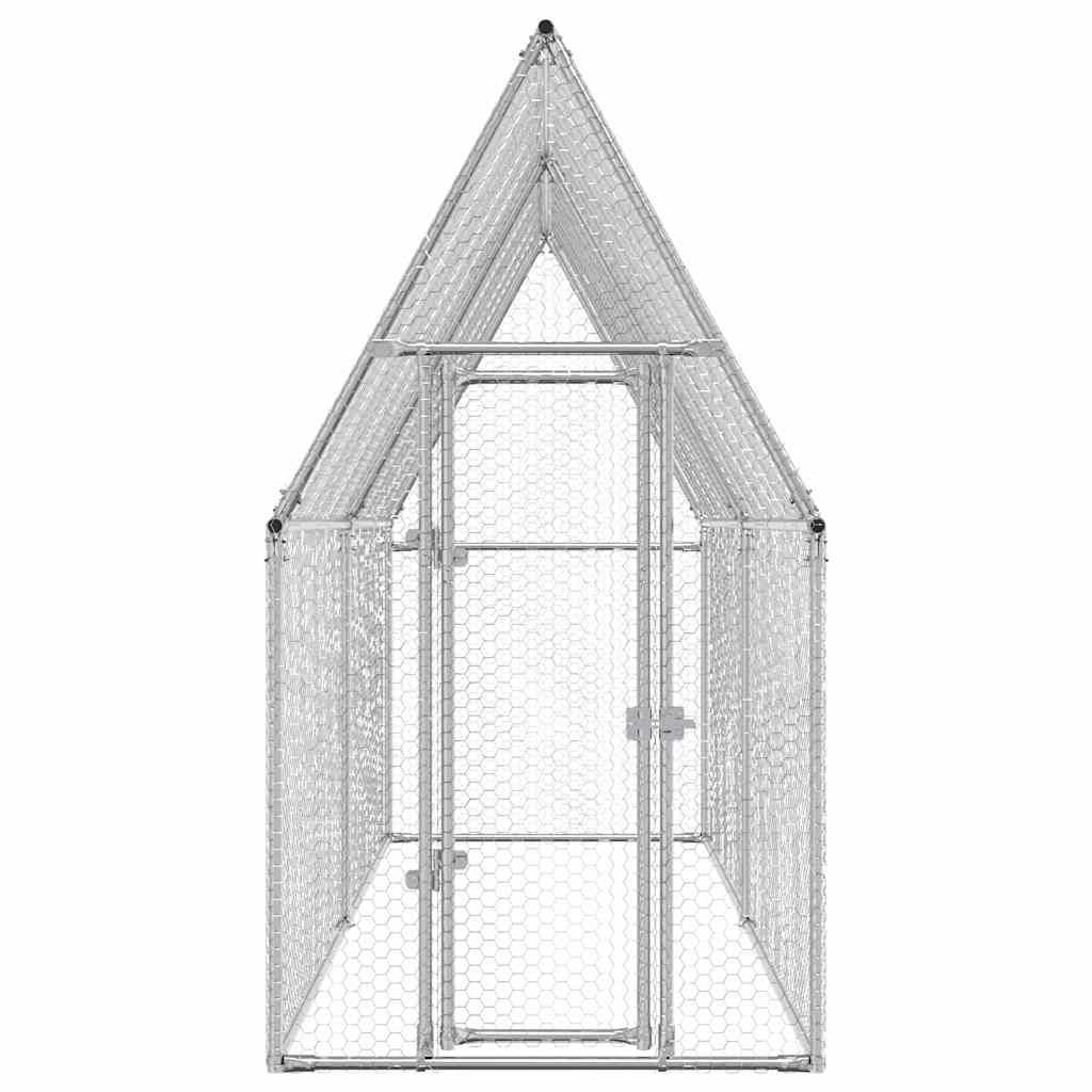 Vidaxl - Cage pour poules argenté 400x100x190 cm acier galvanisé vidaXL 172551 - Image 7