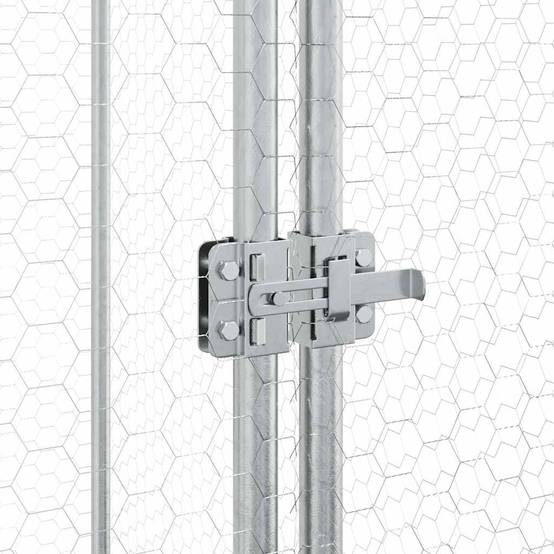 Vidaxl - Cage pour poules argenté 400x100x190 cm acier galvanisé vidaXL 172551 - Image 5
