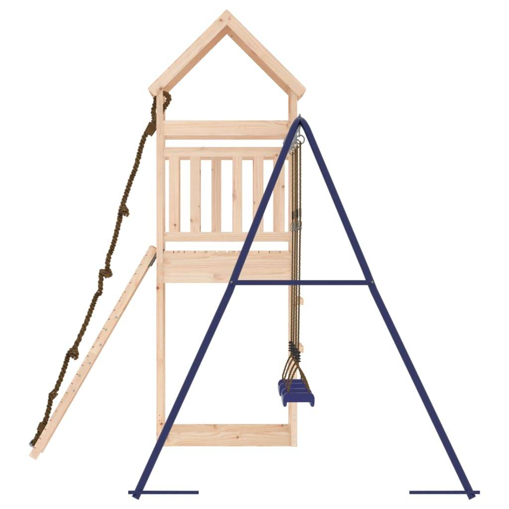 Helloshop26 - Aire de jeux d'extérieur balançoires toboggan portiques robuste jeux jardin 315 x 257 x 264 cm bois de pin massif - Image 5