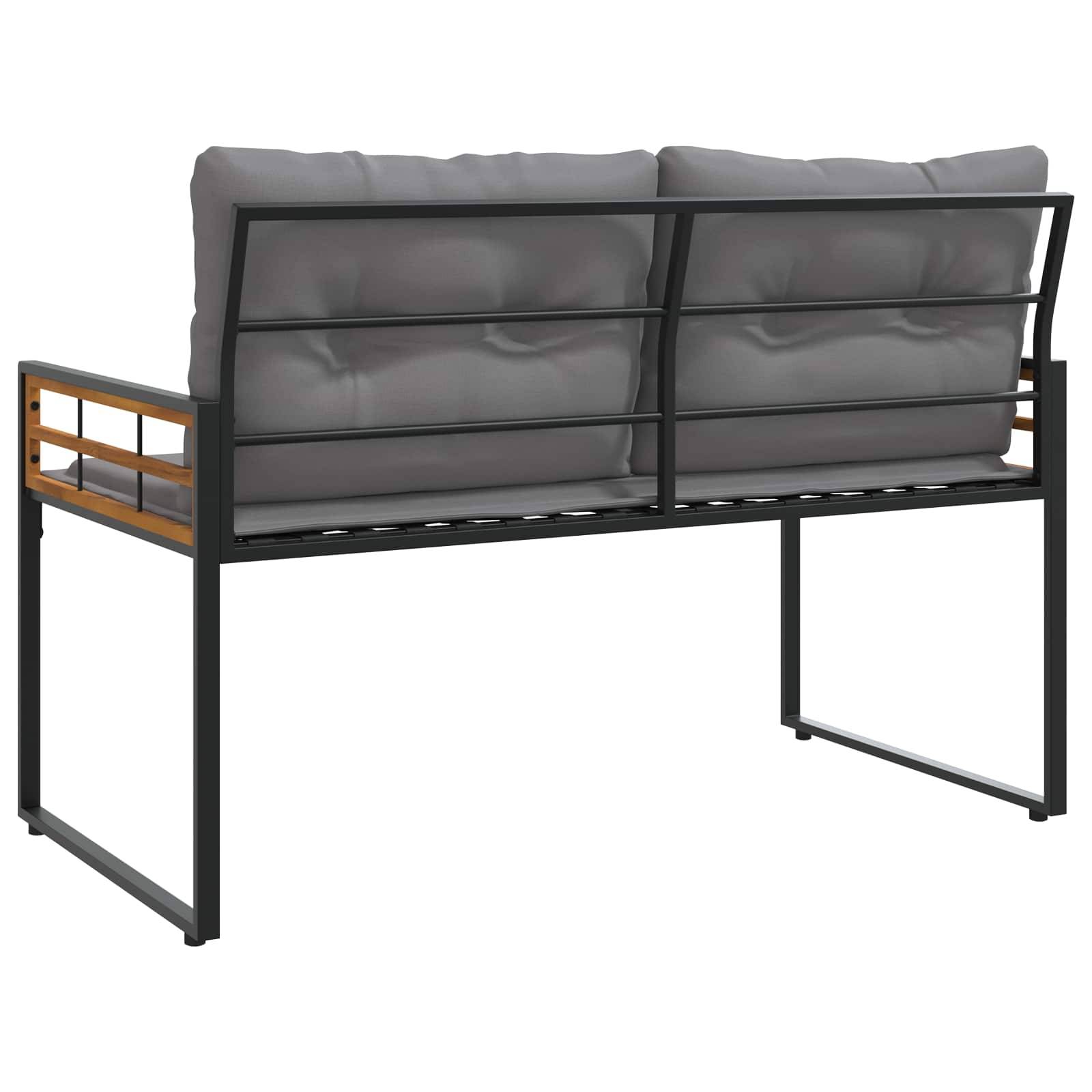 Vidaxl - Banc à couches en bois avec coussin Gris clair 114 x 55 x 77 cm vidaXL 42026938 - Image 7