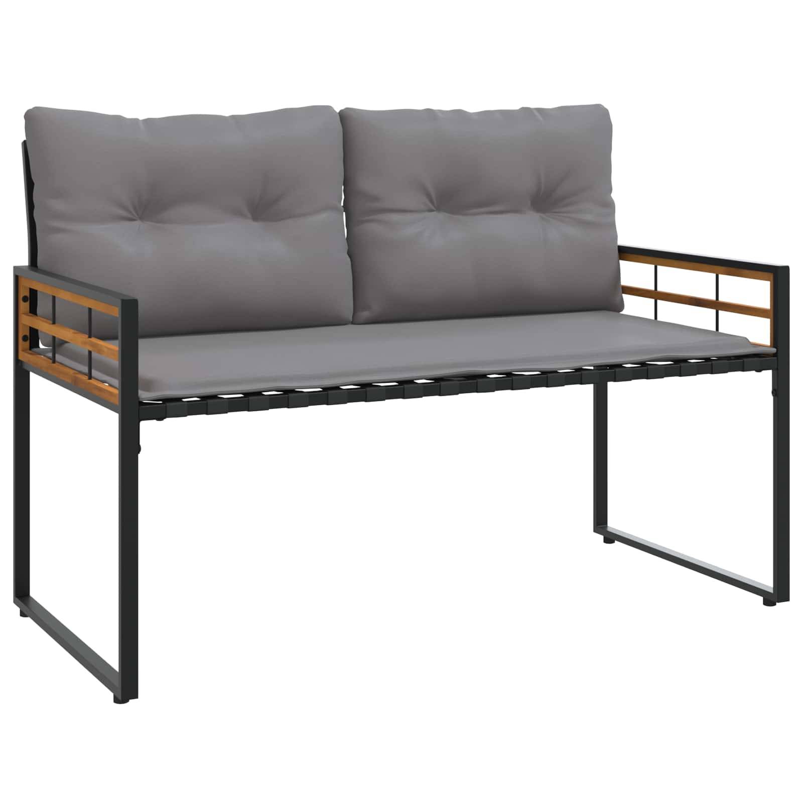 Vidaxl - Banc à couches en bois avec coussin Gris clair 114 x 55 x 77 cm vidaXL 42026938 - Image 2