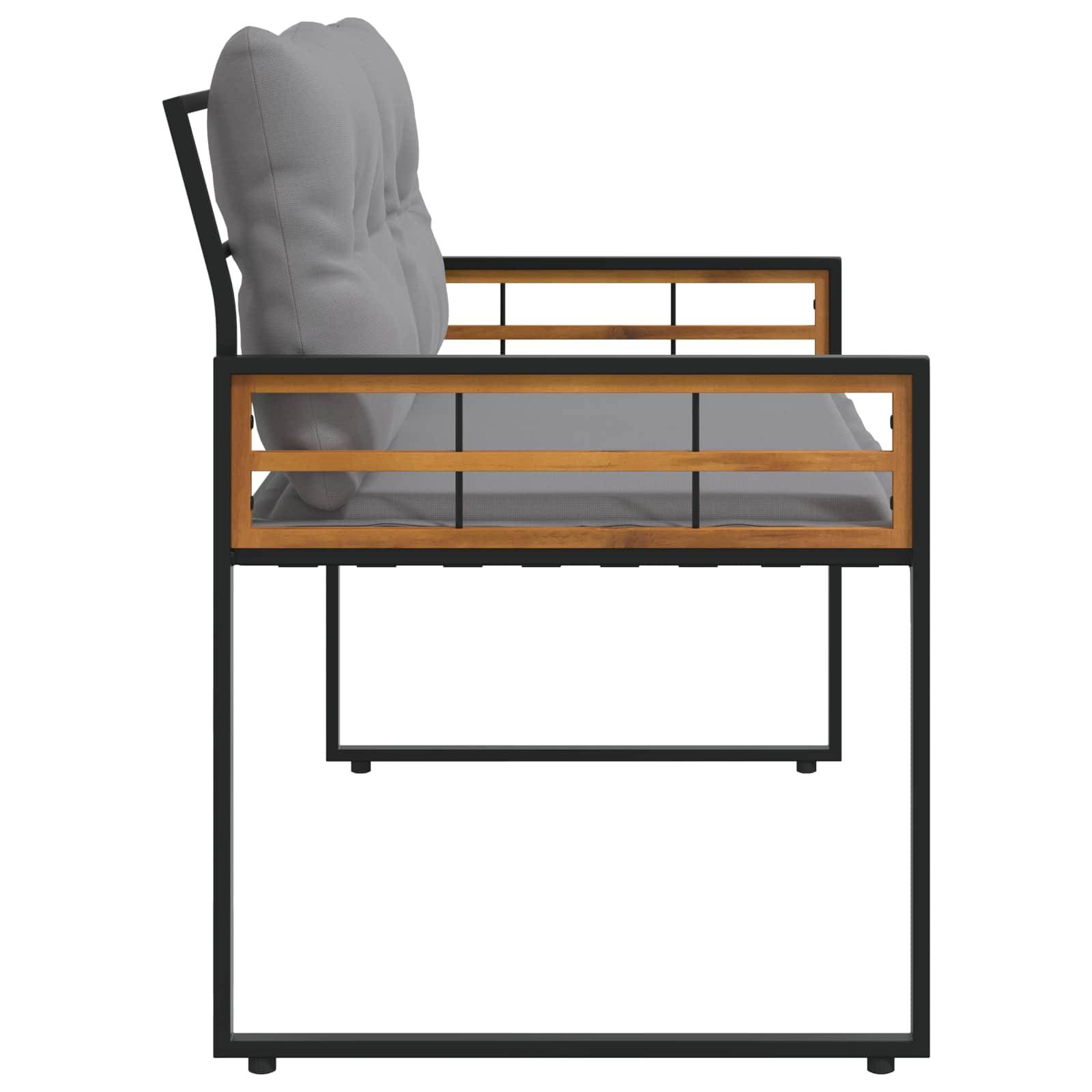 Vidaxl - Banc à couches en bois avec coussin Gris clair 114 x 55 x 77 cm vidaXL 42026938 - Image 6