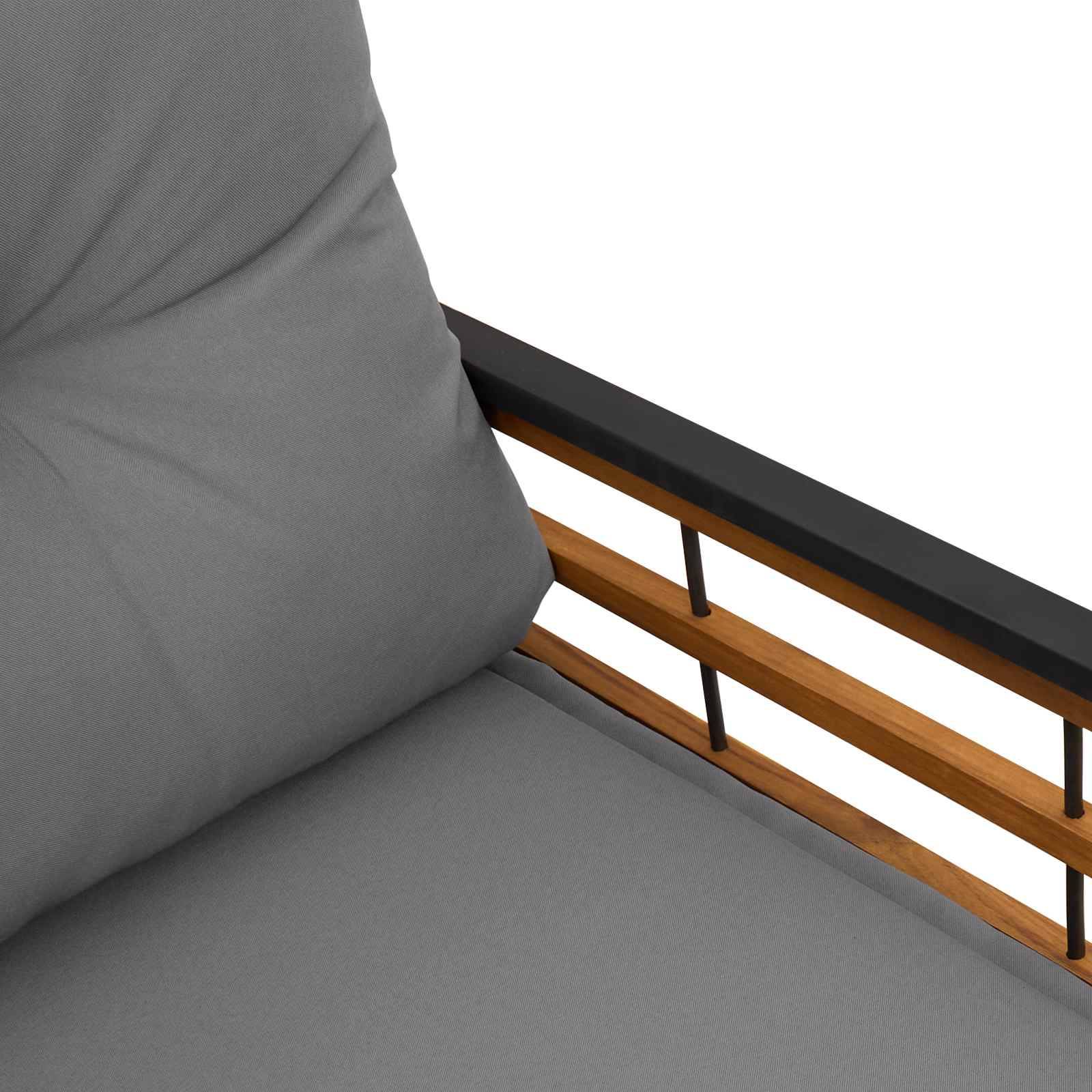 Vidaxl - Banc à couches en bois avec coussin Gris clair 114 x 55 x 77 cm vidaXL 42026938 - Image 9
