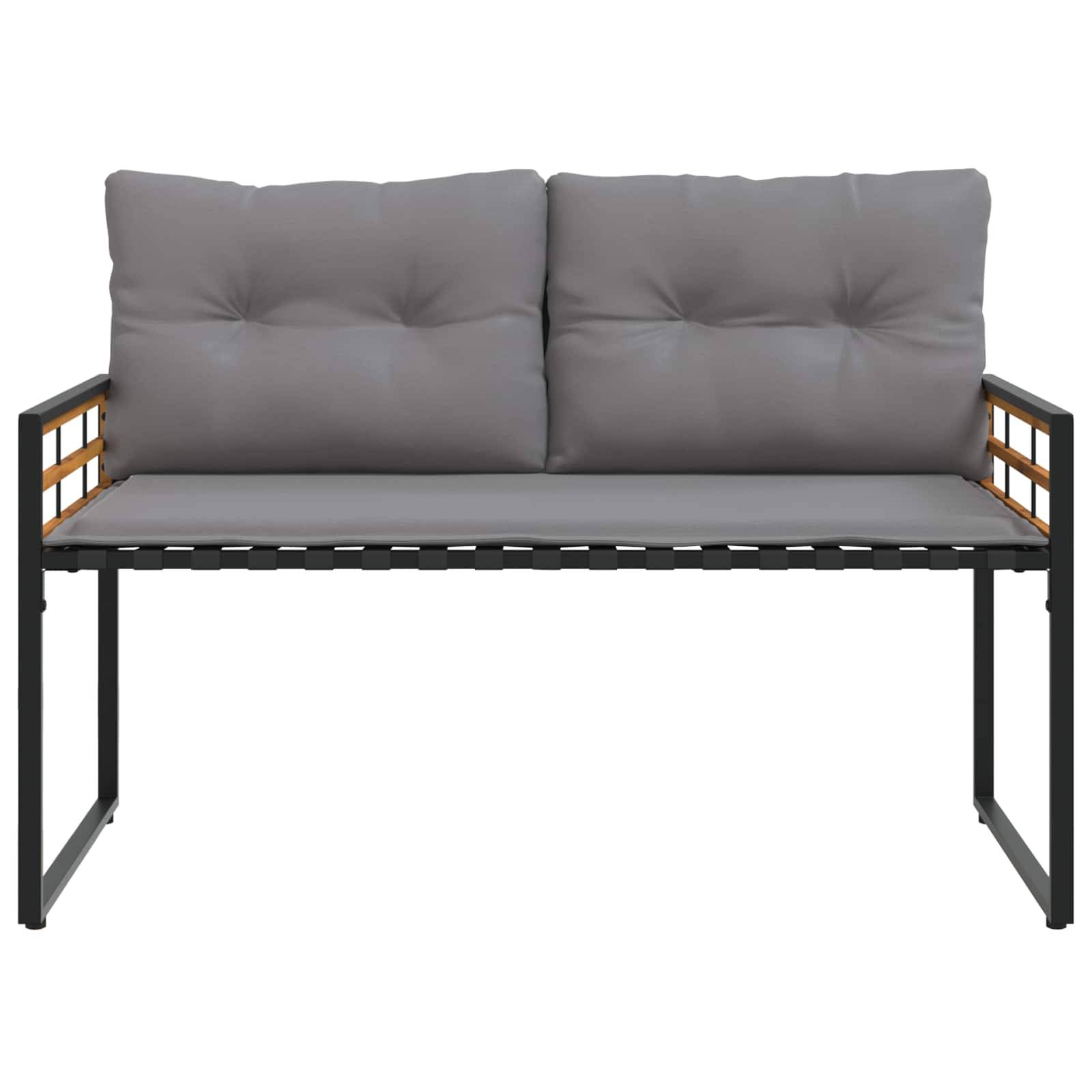 Vidaxl - Banc à couches en bois avec coussin Gris clair 114 x 55 x 77 cm vidaXL 42026938 - Image 5