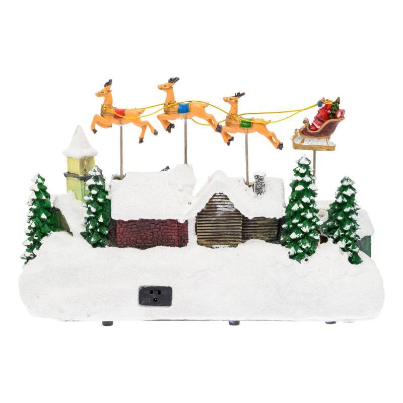 Lotti - Village de Noël LED Enneigé avec Eglise Père Noël sur Traineau Volant avec Rennes en Mouvement et Musique Lotti - Image 8
