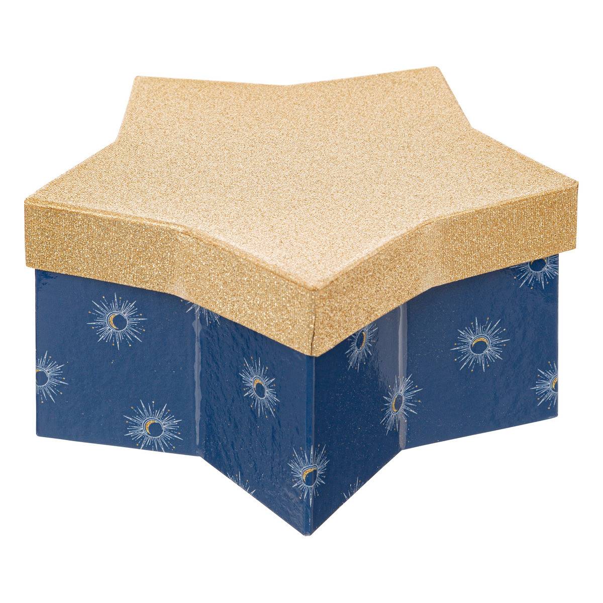 Fééric Lights & Christmas - Lot de 4 Boîtes Étoiles doré et bleu nuit - Image 2