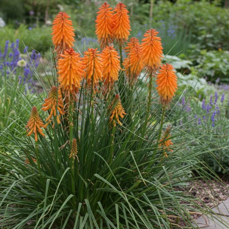 Kniphofia, Tison de Satan Poco Red® à fleurs Rouge/ - feuillage Caduc - Godet - 5/20 cm - Image 2