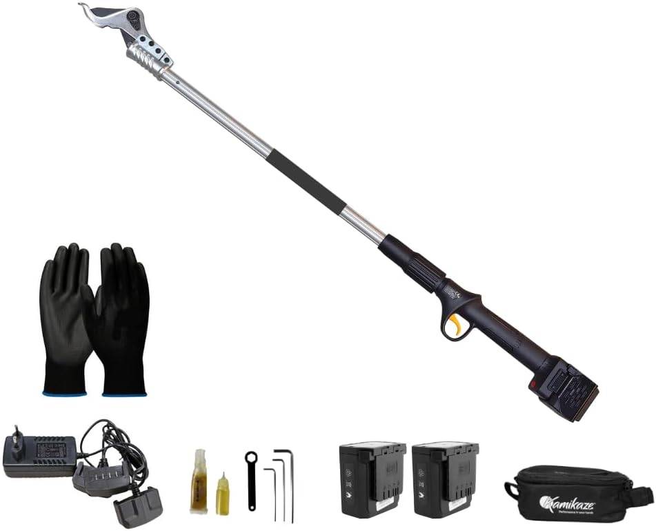 KAMIKAZE Perche d'élagage en hauteur professionnelle sans fil Coupe Ø 38 mm Longueur perche 215 cm - Image 1