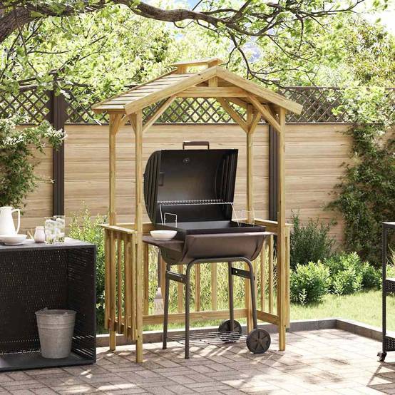 Vidaxl - Abri pour barbecue 133,5 x 63 x 200 cm Pinède imprégnée vidaXL 42013037 - Image 1