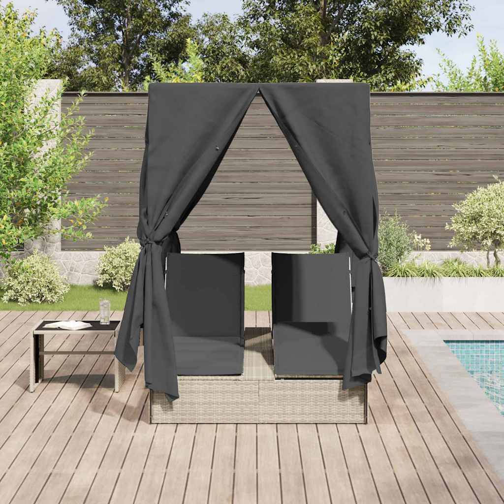 Vidaxl - Transat double Gris clair polyrotin vidaXL 3376132 - Image 4