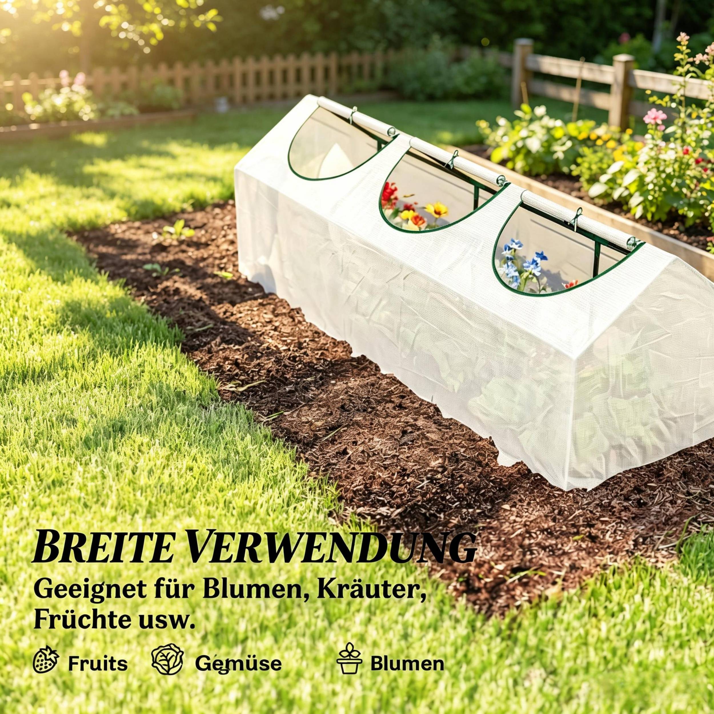 ComfortXL - Mini serre de jardin acier et plastique 180 x 60 x 60 cm blanche balcon anti-UV - ComfortXL Outdoor Living - Image 3