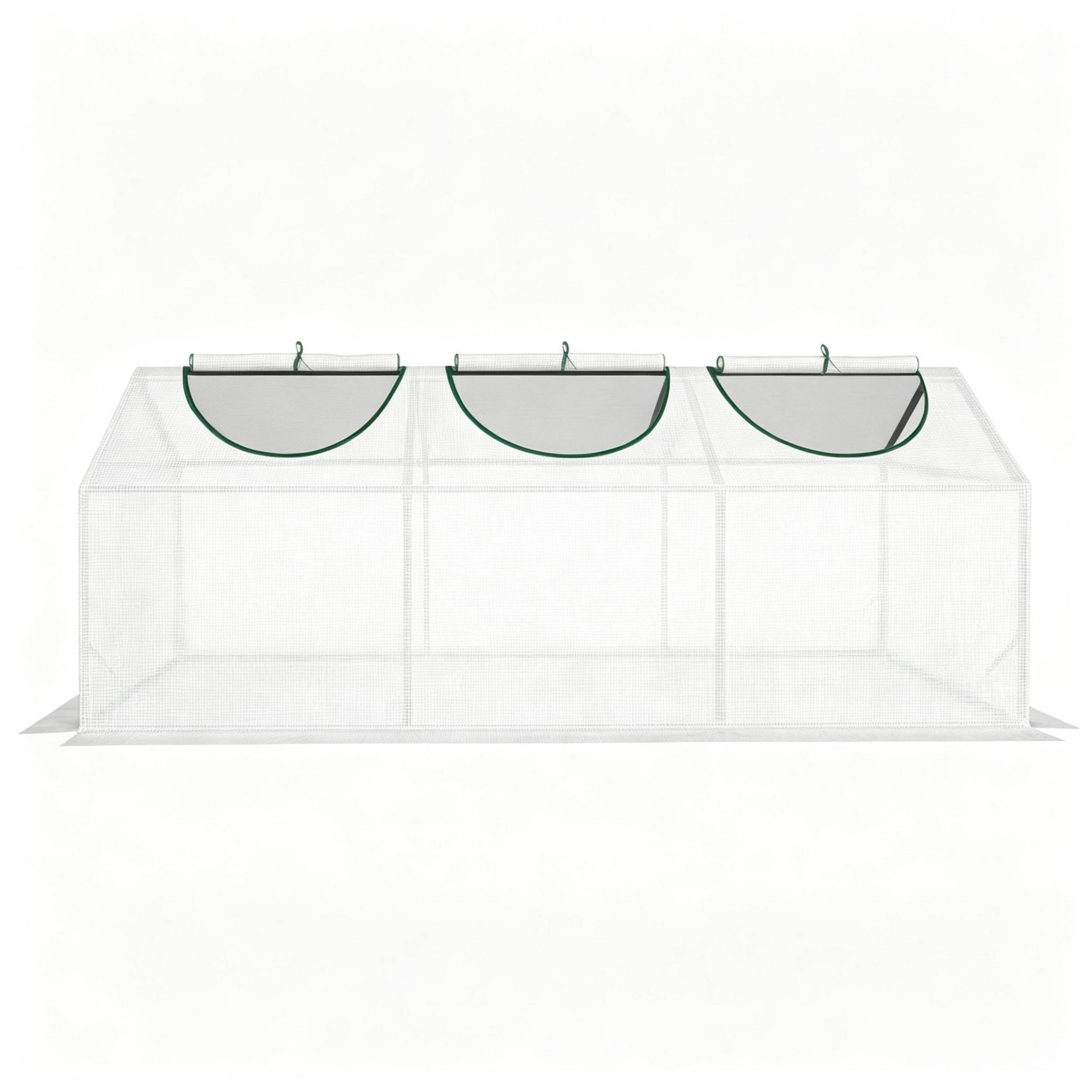 ComfortXL - Mini serre de jardin acier et plastique 180 x 60 x 60 cm blanche balcon anti-UV - ComfortXL Outdoor Living - Image 4
