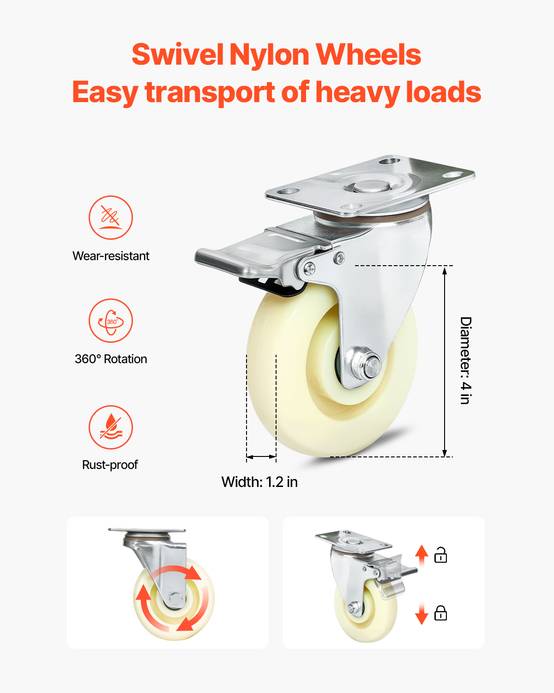 VEVOR Chariot jet ski, charge 454 kg, couchettes réglables, 4 roulettes. Pour kayaks, aéroglisseurs. - Image 3