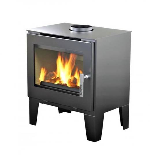 Supra - Poêle à bois étanche - Claude noir - 6,1 kW - acier - bûches 33 cm - sortie Ø150 mm - Image 1