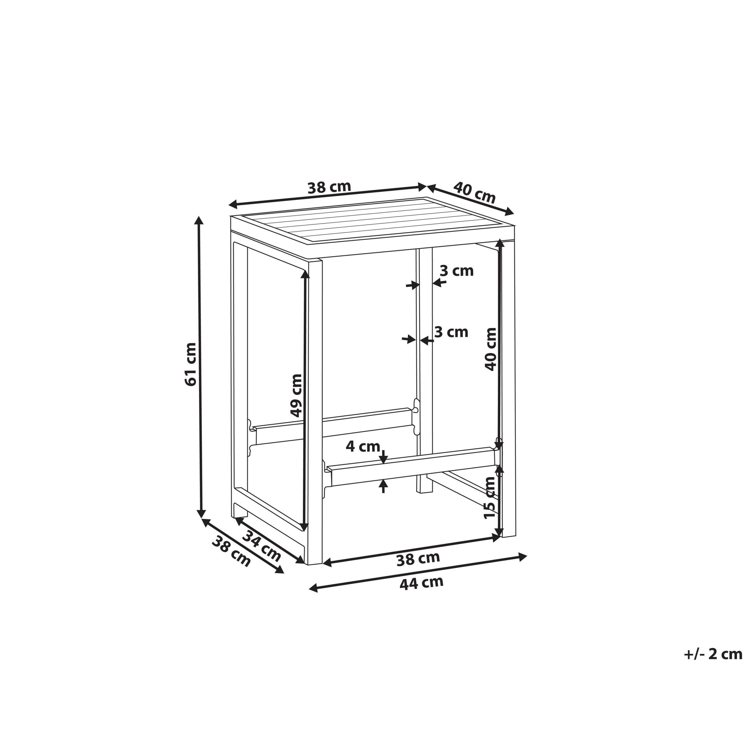 Beliani - Tabouret de bar Acier Vert clair AVETRANA - 44x40x61- Beliani - Image 3