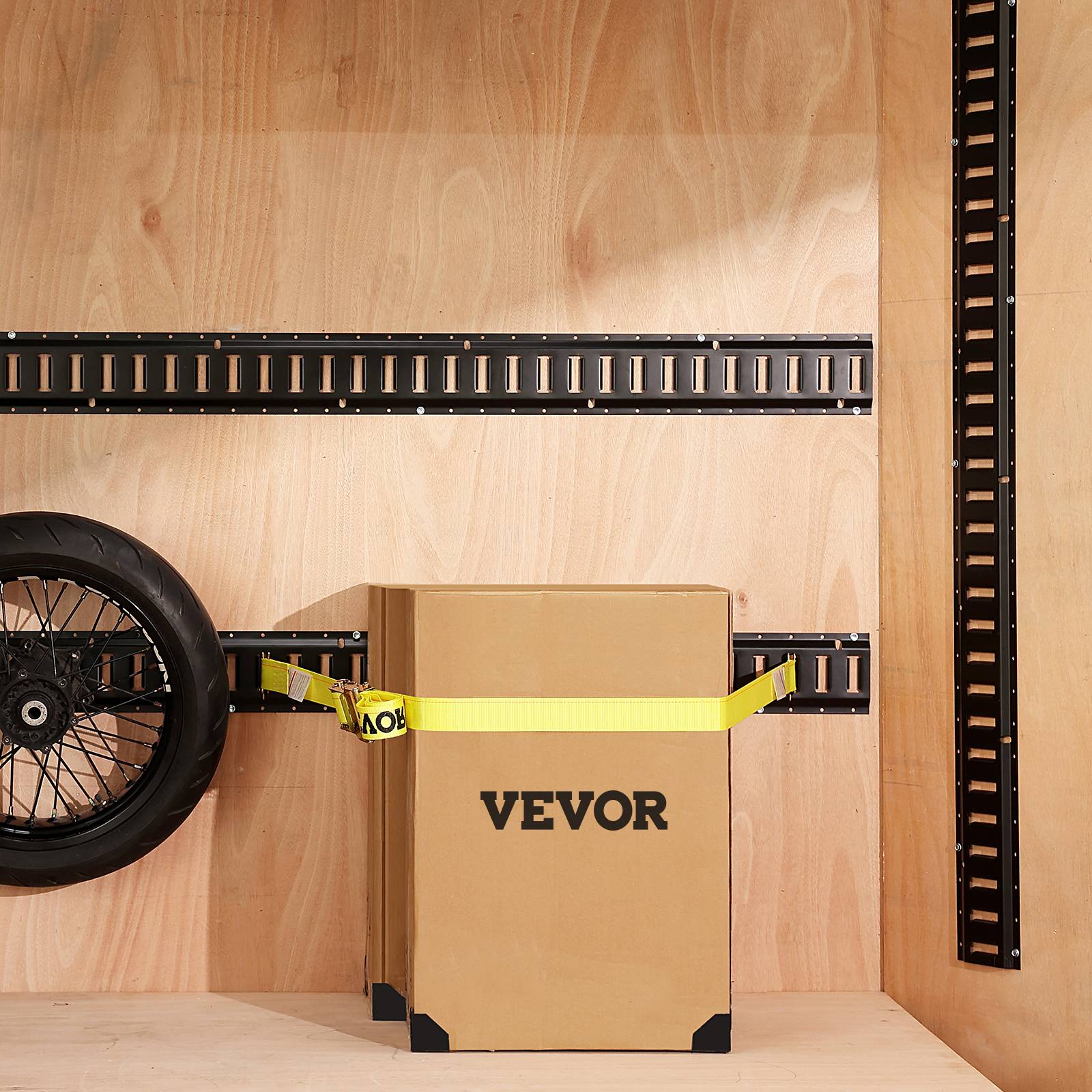 VEVOR Kit E-Track arrimage, 30 pièces, 454 kg. 4 rails, ancres, attaches, protection, camions. - Image 8