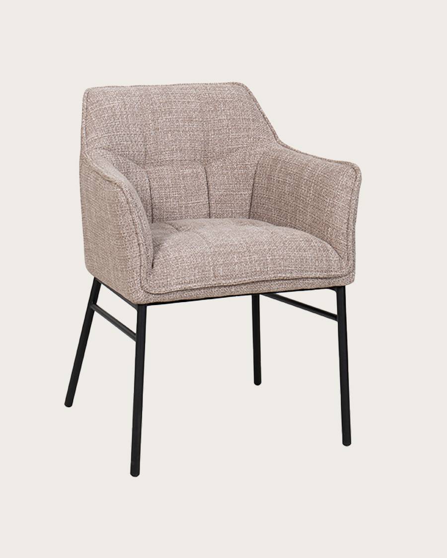 Chacha - Chaise en tissu et pieds métal - UNIQKA - Image 1