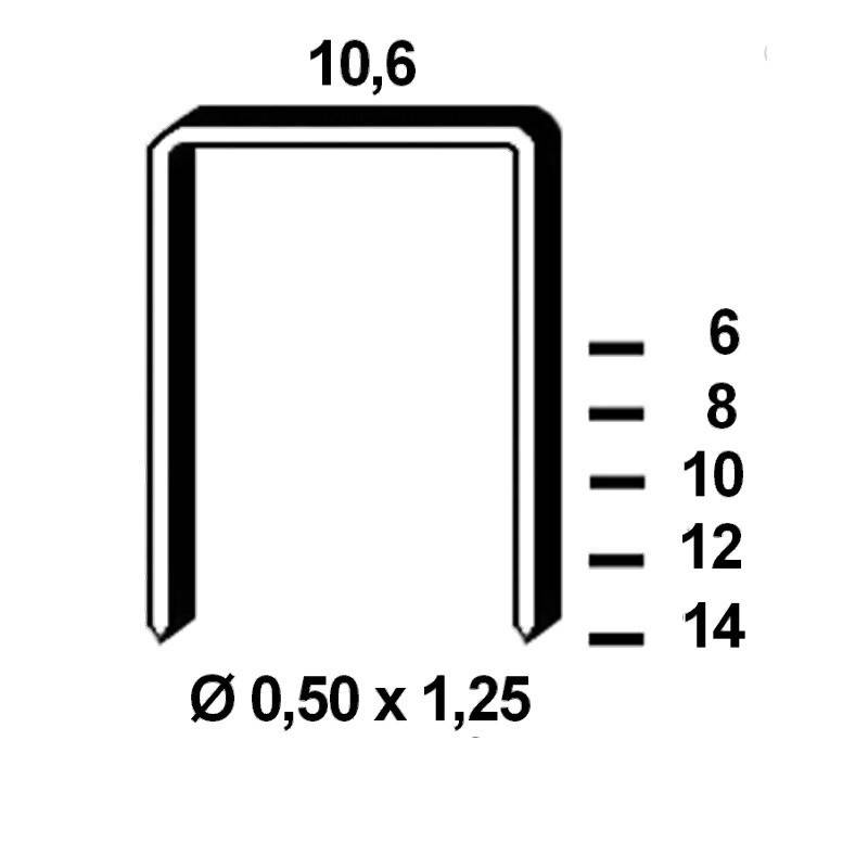 Arca - Agrafes T 50 - 10 mm galvanisées - Boite de 5000 - ARCA - SAT5010G - Image 2