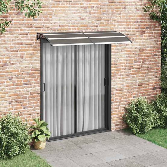Vidaxl - Auvent de porte Noir 200x75 cm PC vidaXL 144825 - Image 1