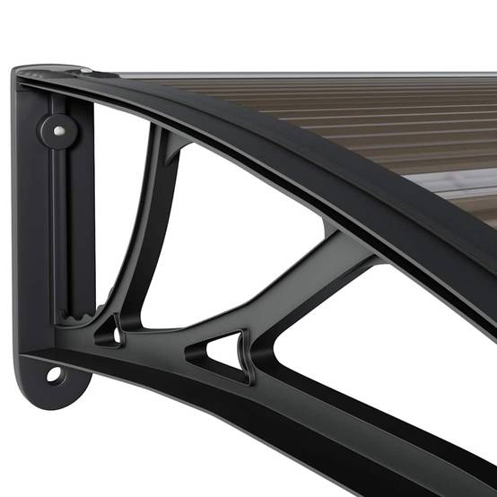 Vidaxl - Auvent de porte Noir 200x75 cm PC vidaXL 144825 - Image 4
