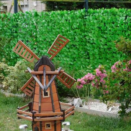 Haie artificielle feuillage rosier, Long 57 m, Hauteur 1 m - Image 1