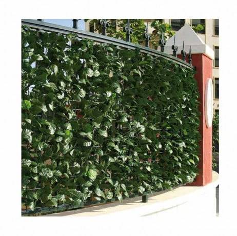 Haie artificielle feuillage rosier, Long 57 m, Hauteur 1 m - Image 3