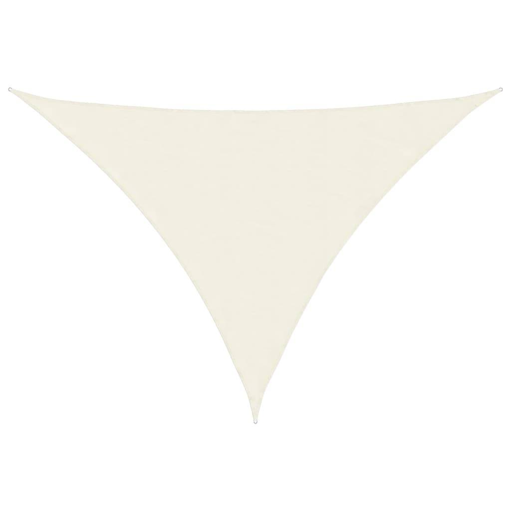 Voile de parasol - accessoire parasol - Tissu de remplacement pour parasol tissu oxford triangulaire 3x4x4 m crème - MEUBLE PRO - Image 1