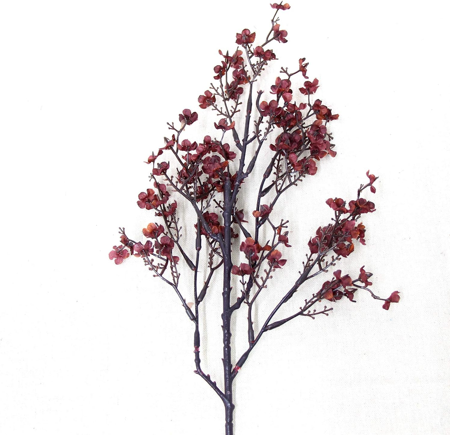 Lot de 10 Fleurs Artificielles Gypsophile Bordeaux - Décoration Automne et Mariage Sans Entretien - Lytech - Image 3