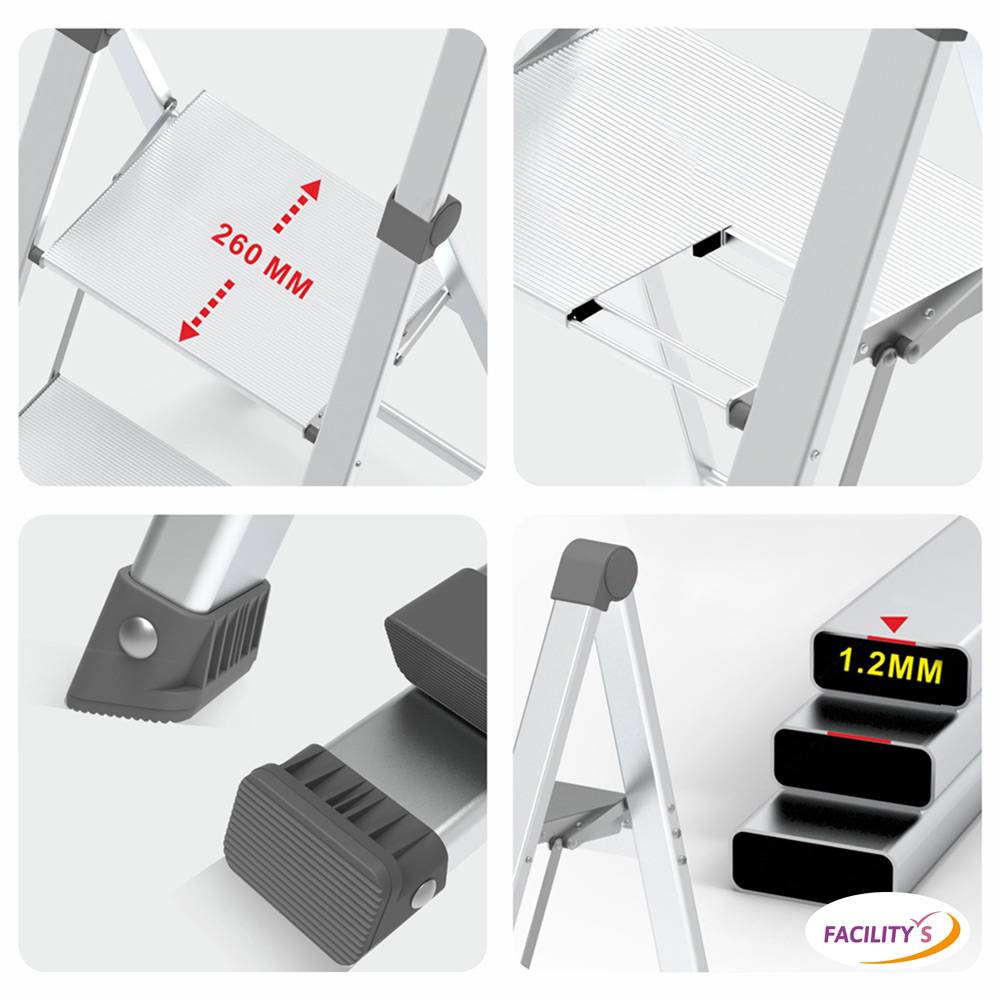 Facilitys - Escabeau marchepied 3 marches alu pro extra-slim - Image 3