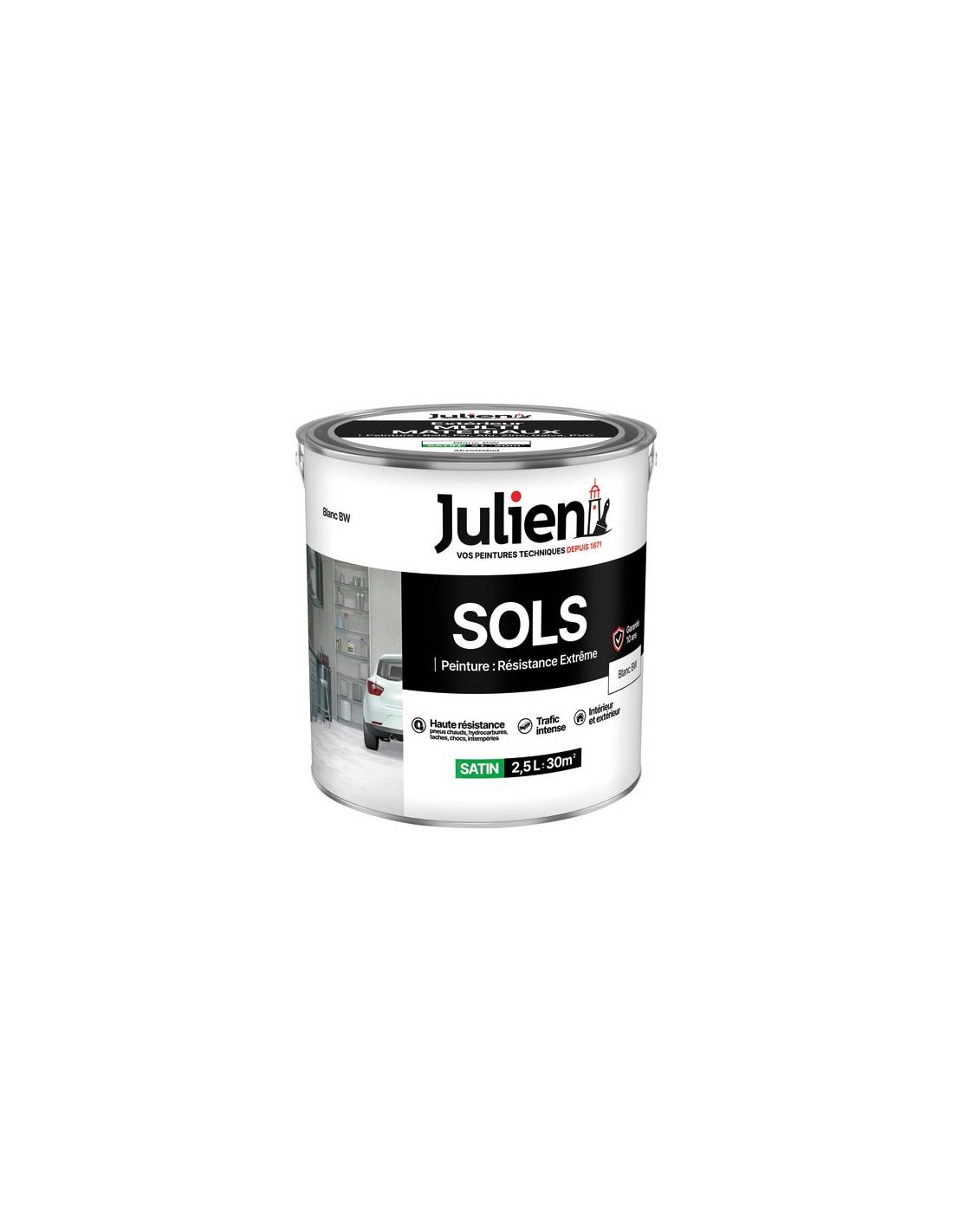 Julien - Peinture Sols Extrême Blanc Résistance Extrême Pour Sols Intérieurs Et Extérieurs - Julien