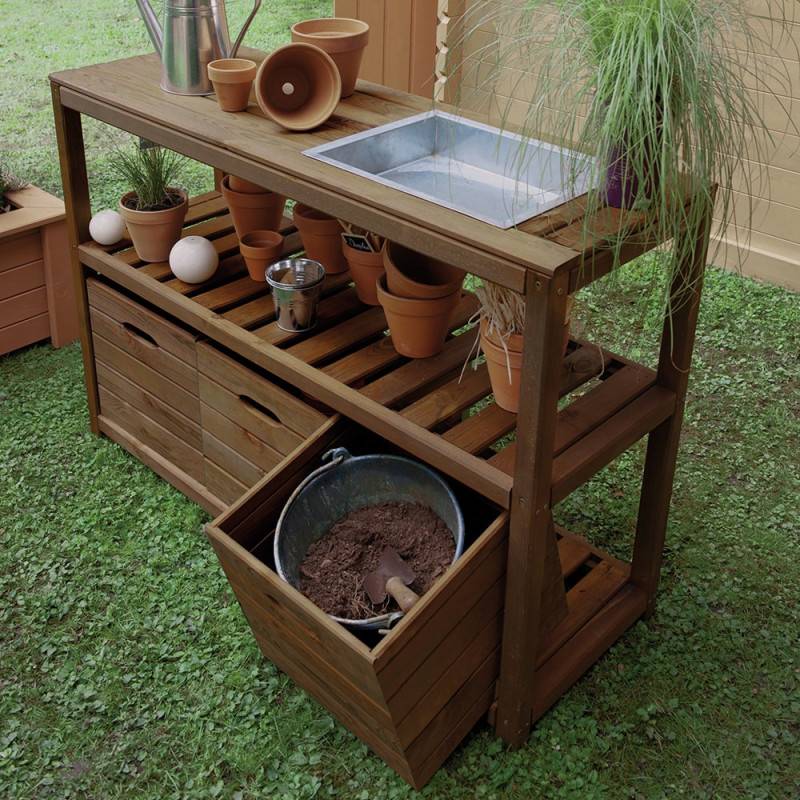 TABLE JARDINAGE BOIS 129X45X90 - Image 3