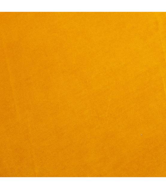 Tabouret en Velours Ocre et Pieds en Métal - Image 3