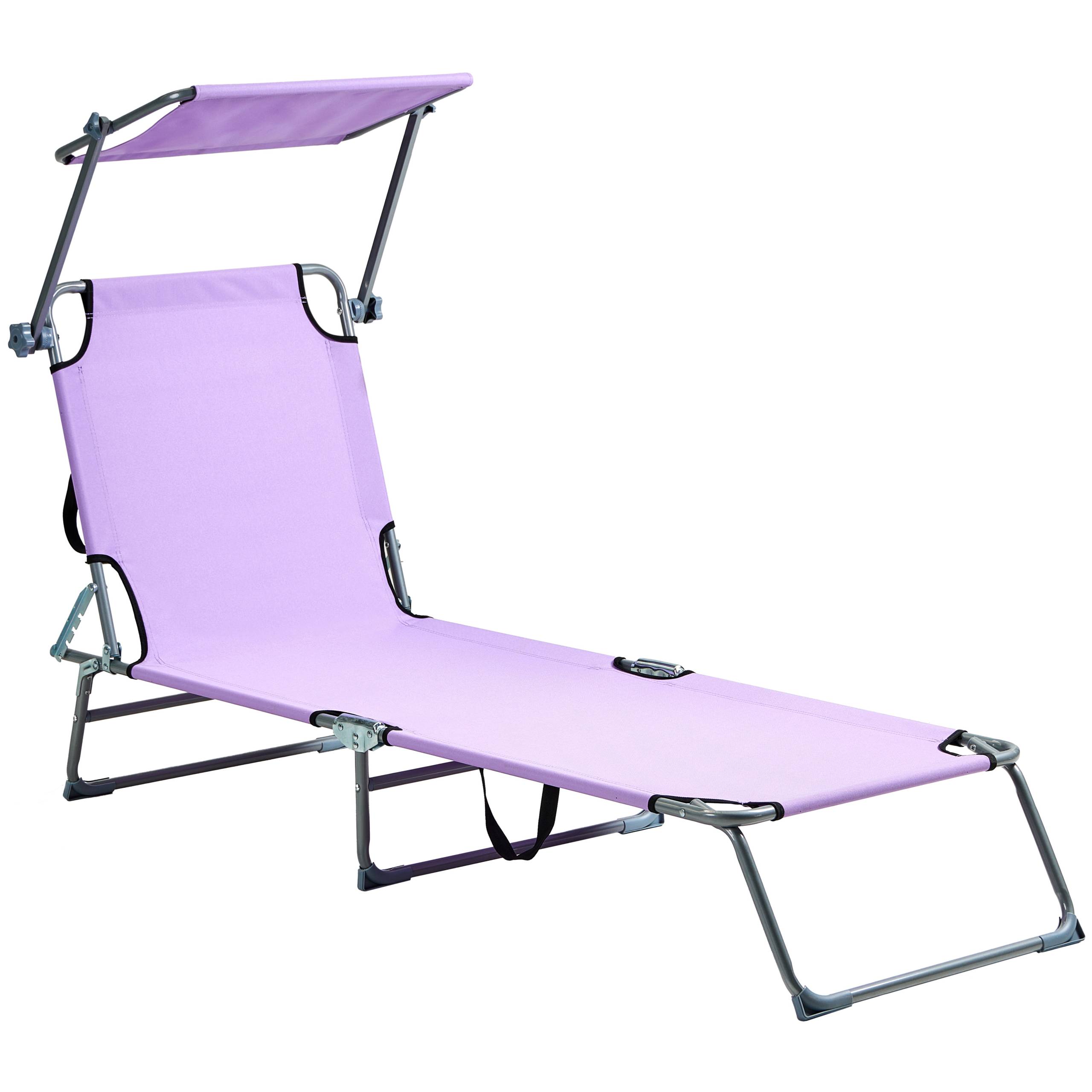 Beliani - Chaise longue Acier Violet FOLIGNO - 58x201x80- Beliani - Image 4