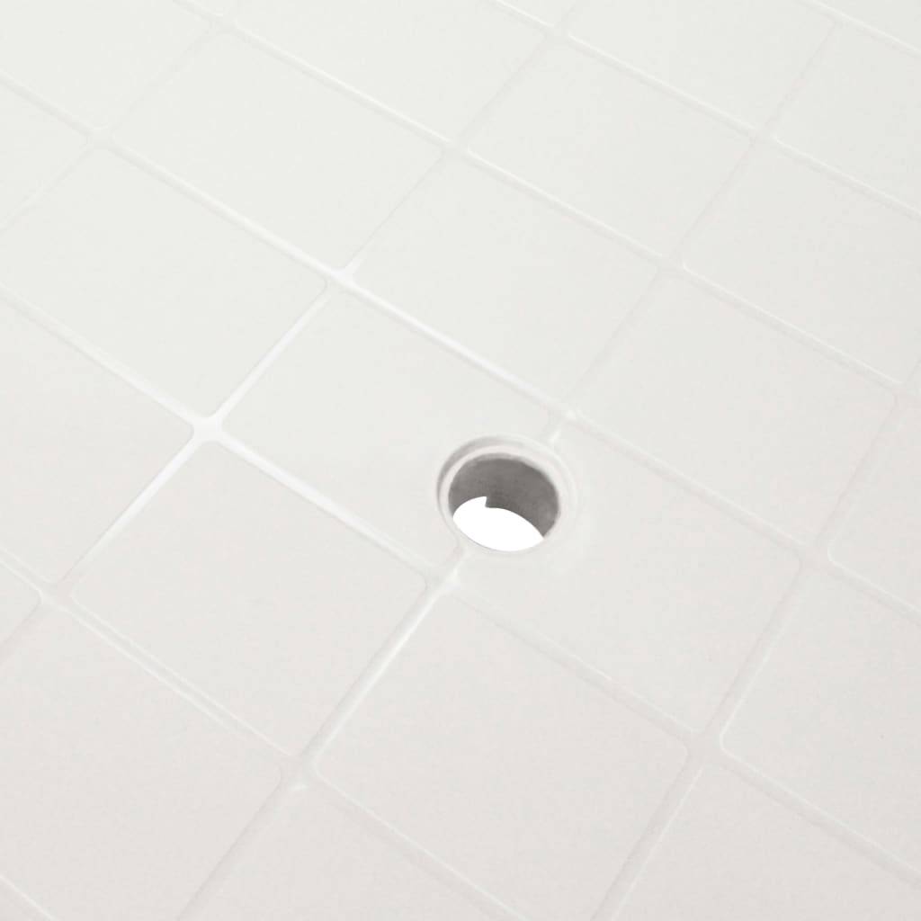 Table de Jardin Rectangulaire en Plastique Blanc 101x68 cm, Légère et Résistante aux UV, avec Trou pour Parasol – ComfortXL Outdoor Living - Image 4
