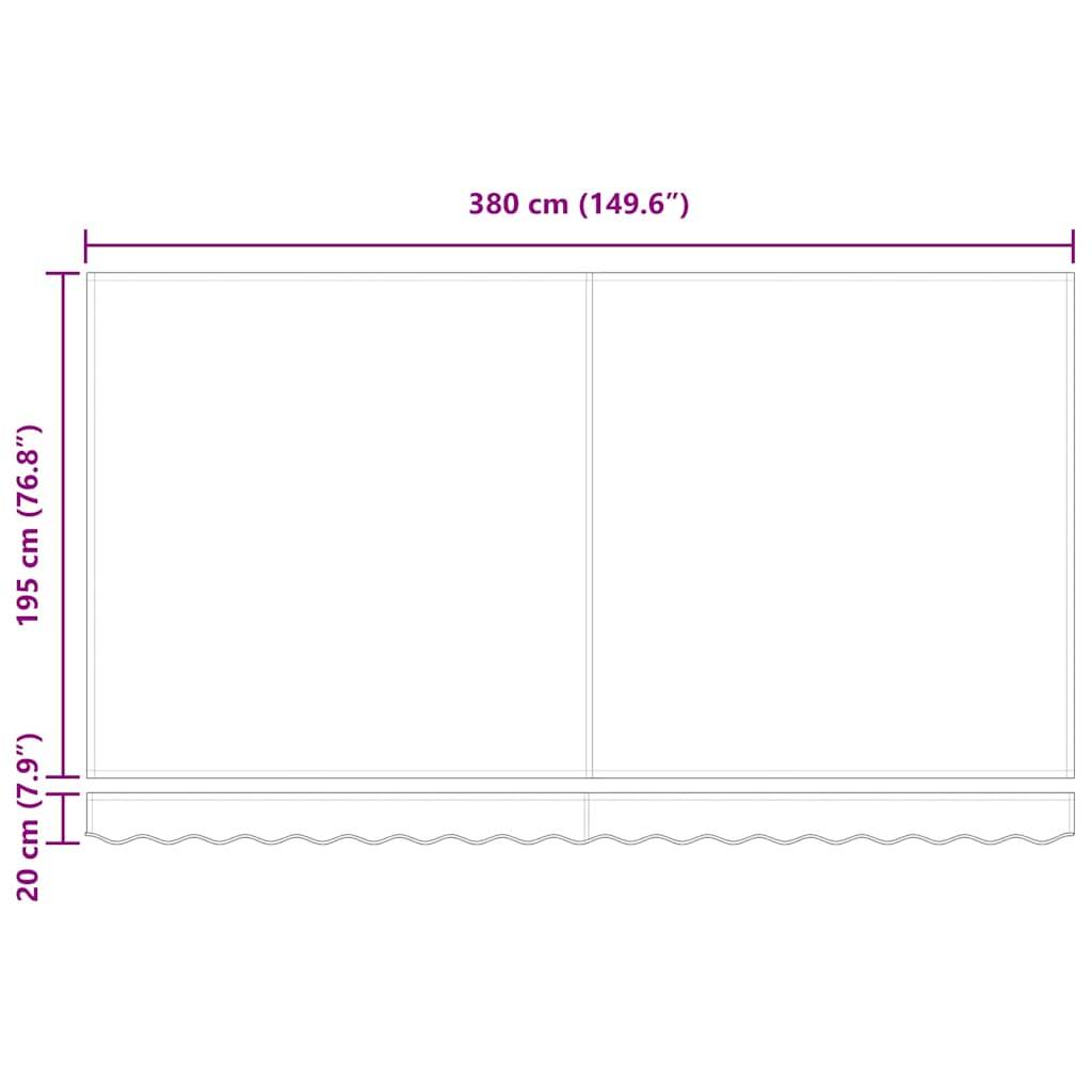 Store Banne Motorisé Toile Polyester Armature Métal Protection Solaire pour Extérieur Multicolore 400x200cm – ComfortXL Outdoor Living - Image 6