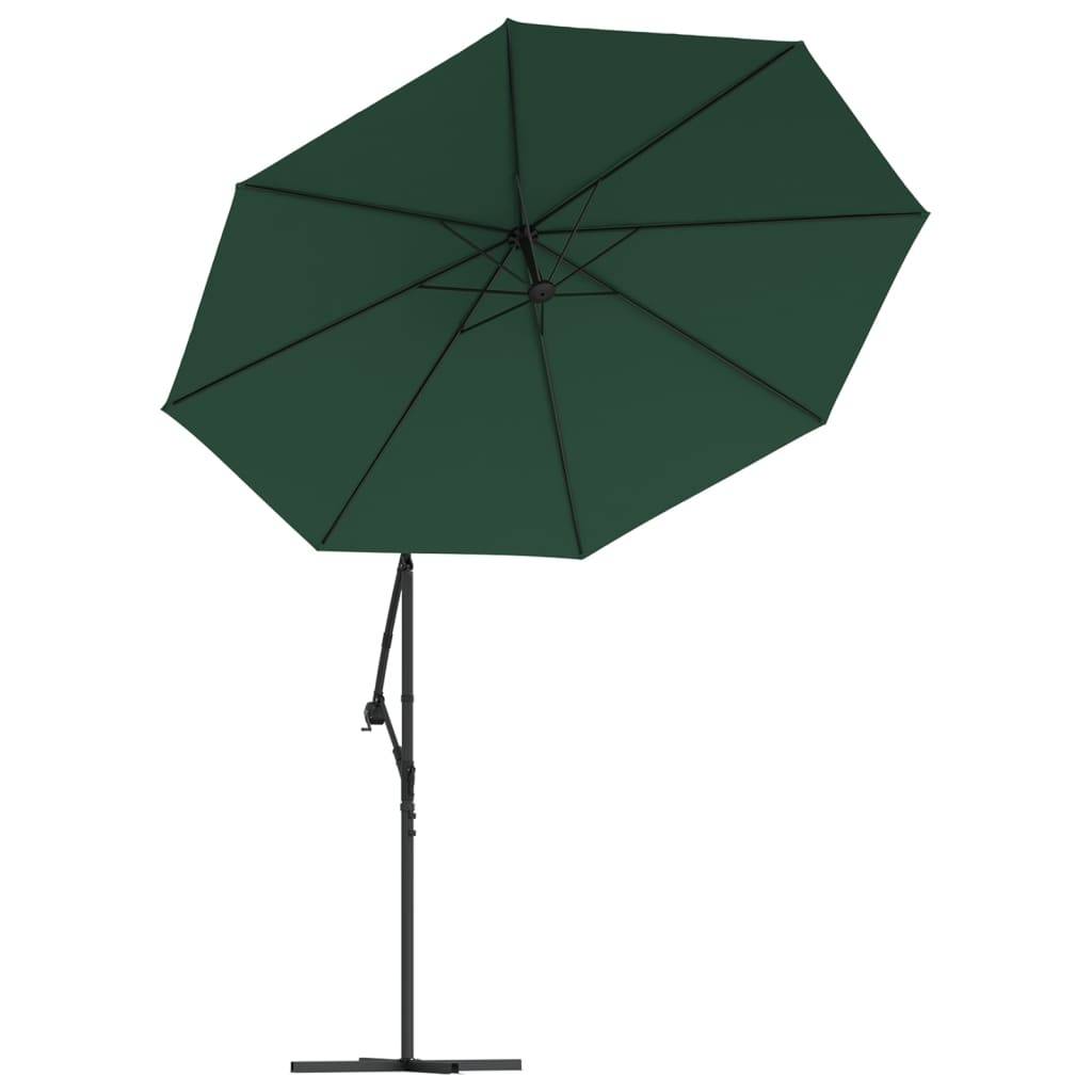 Parasol de jardin | Parasol d'extérieur | Parasol avec éclairage LED 300 cm Poteau en métal Vert Maison Chic - Image 5