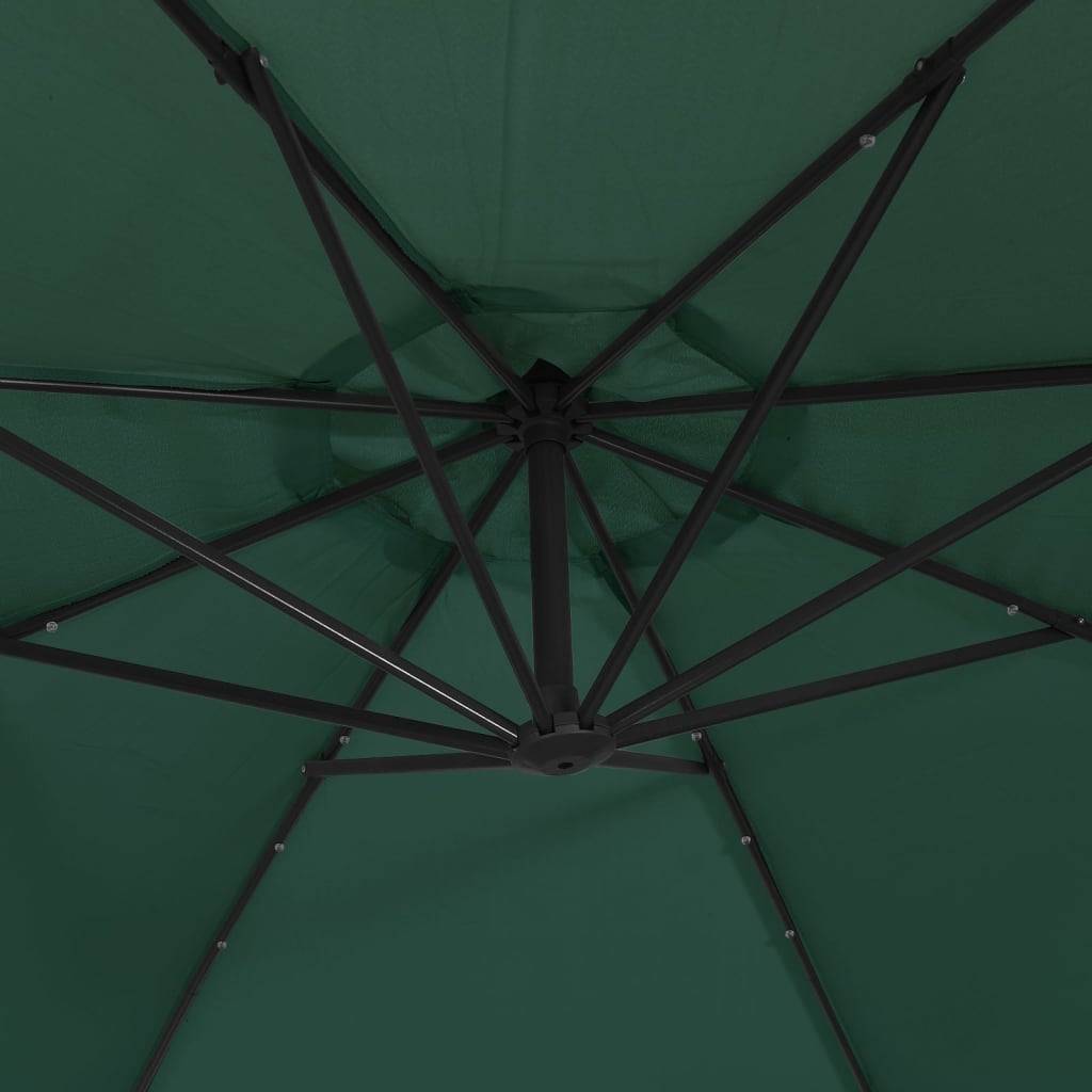 Parasol de jardin | Parasol d'extérieur | Parasol avec éclairage LED 300 cm Poteau en métal Vert Maison Chic - Image 9