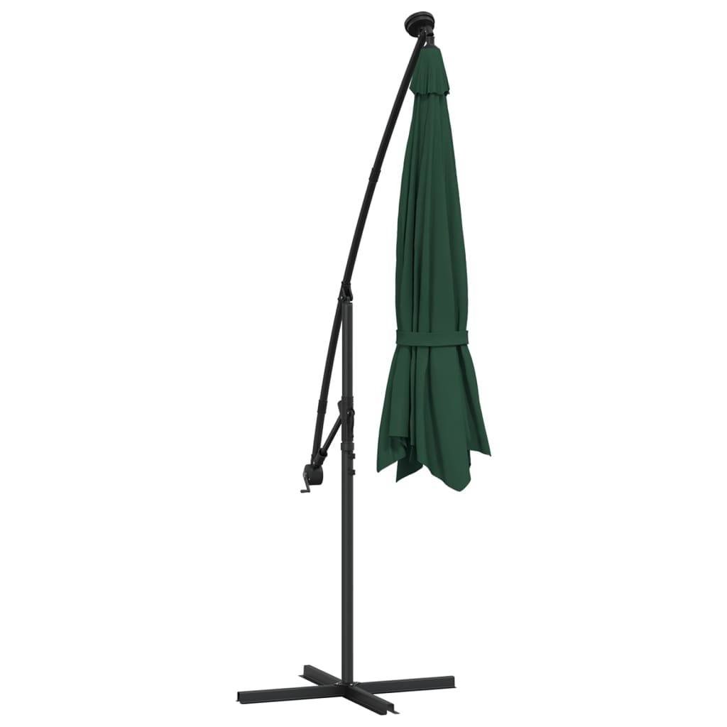 Parasol de jardin | Parasol d'extérieur | Parasol avec éclairage LED 300 cm Poteau en métal Vert Maison Chic - Image 8