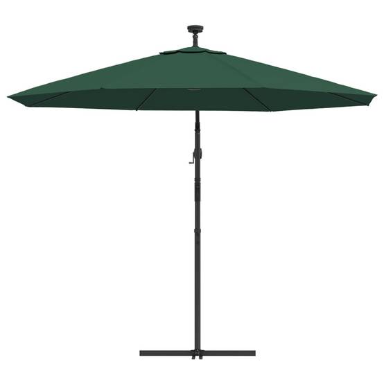 Parasol de jardin | Parasol d'extérieur | Parasol avec éclairage LED 300 cm Poteau en métal Vert Maison Chic - Image 7