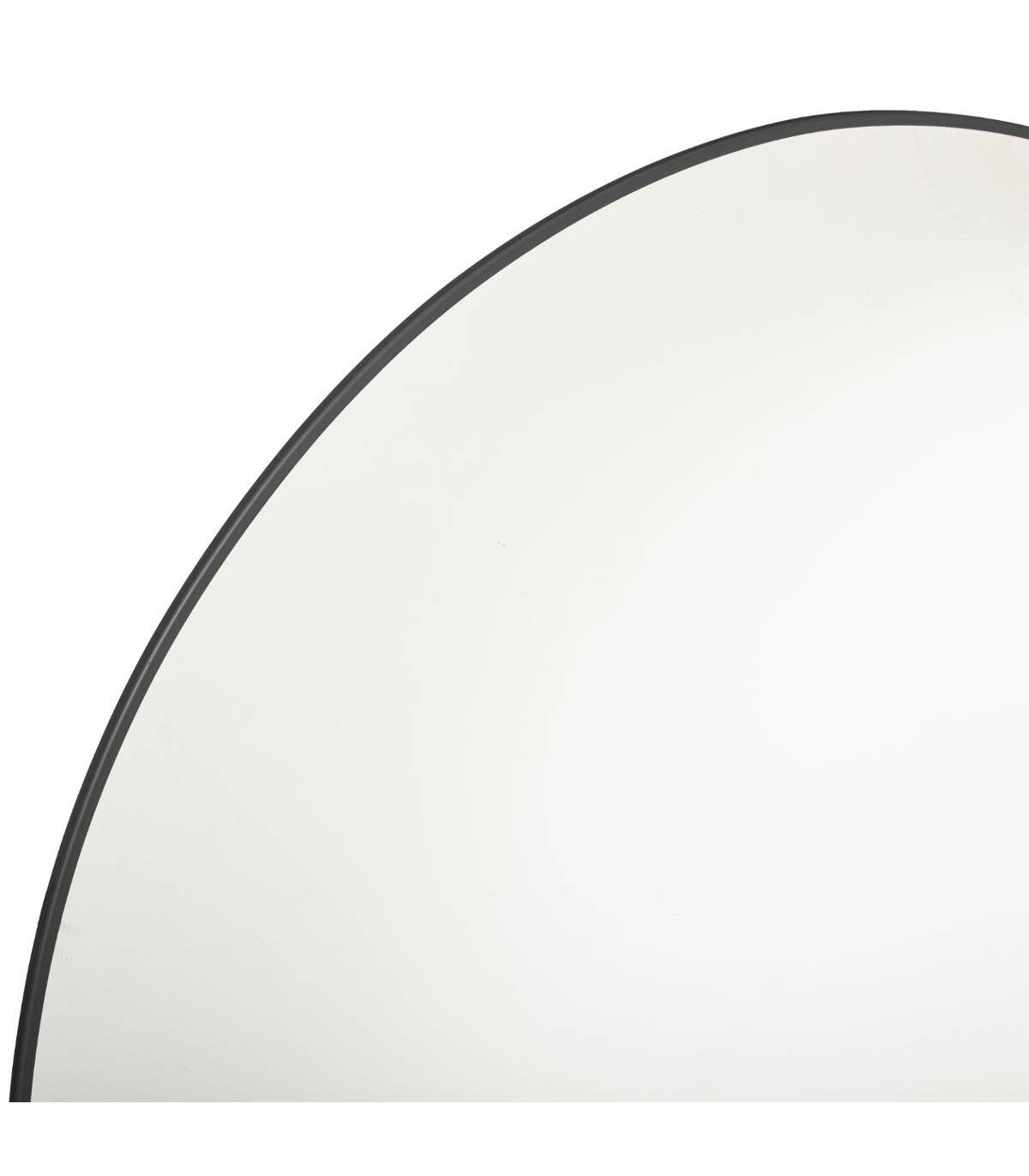 Grand Miroir mural en Métal Noir D 76 cm - Image 2