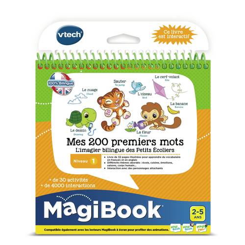 VTech MagiBook Mes 200 Premiers Mots Français/Anglais Recharge