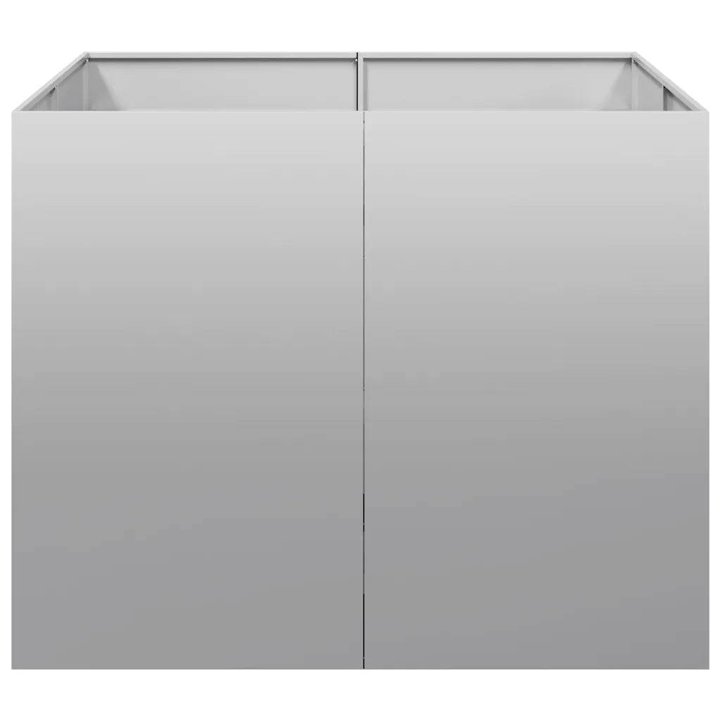 Jardinière 100 x 100 x 80 cm acier galvanisé stable et décorative pour jardin ou balcon en acier galvanisé - Image 2