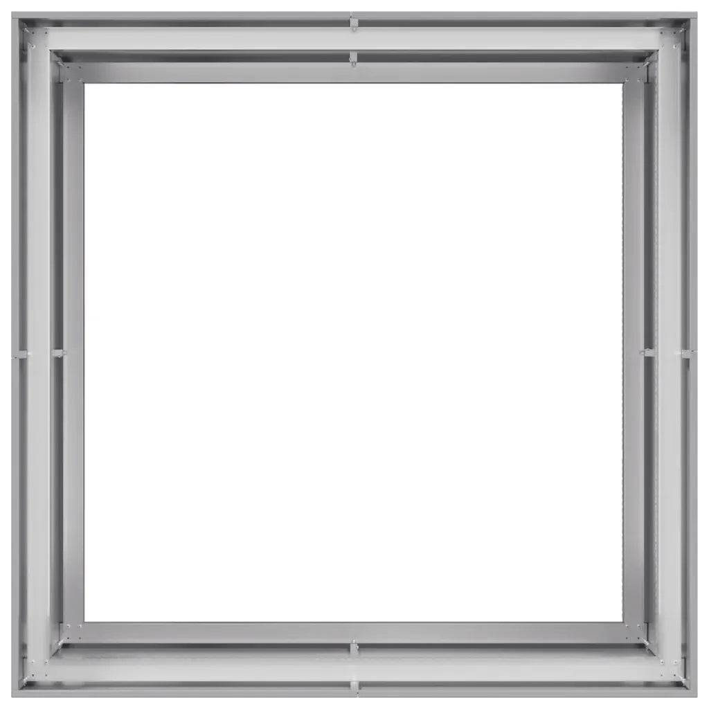 Jardinière 100 x 100 x 80 cm acier galvanisé stable et décorative pour jardin ou balcon en acier galvanisé - Image 3